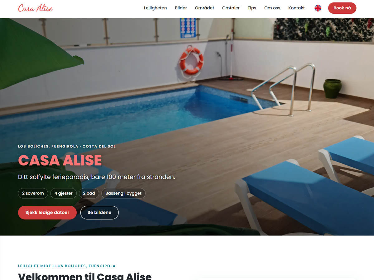 Forsiden til Casa Alise, feriebolig i Spania